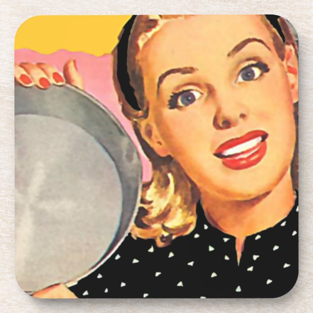 The Kitsch Bitsch : Vintage Housewife Graphic Coaster (Front)