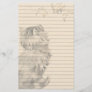 The Kitten Watching the Birds Stationery