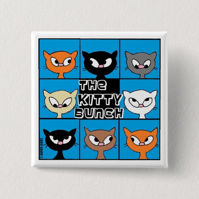 The Kitty Bunch Square Button (Front)