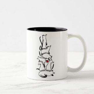 The Kitty Pile Two-Tone Coffee Mug