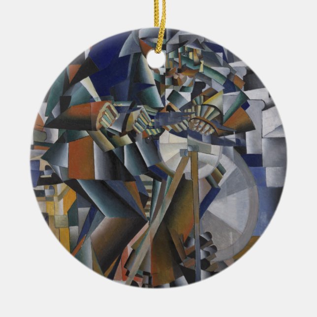 The Knife Grinder or Principle of Glittering Ceramic Tree Decoration (Front)