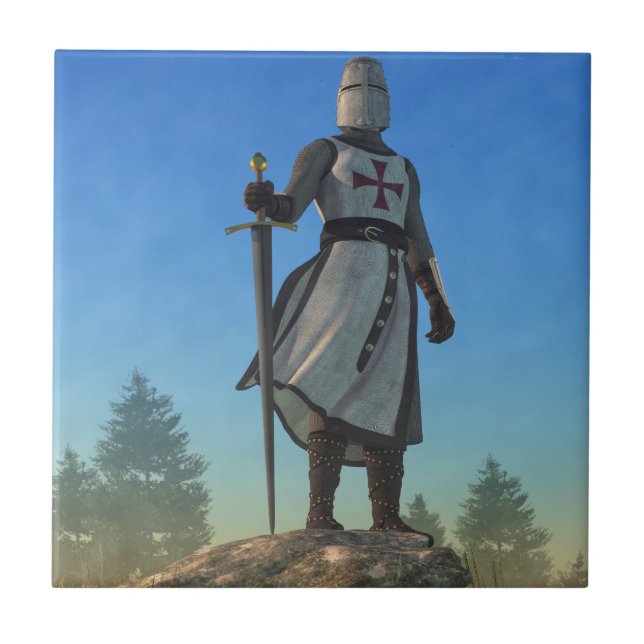 The Knight Templar Ceramic Tile (Front)
