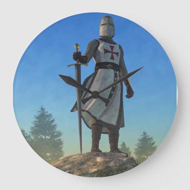 The Knight Templar Large Clock (Front)