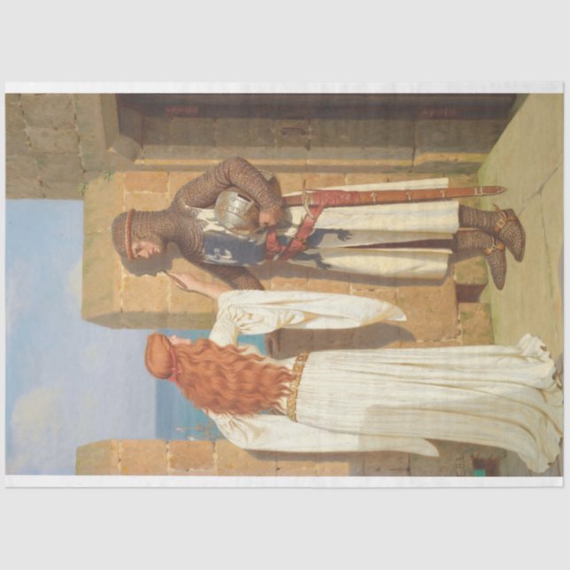 The Knight's Shadow (by Edmund Blair Leighton) Tissue Paper (Front)