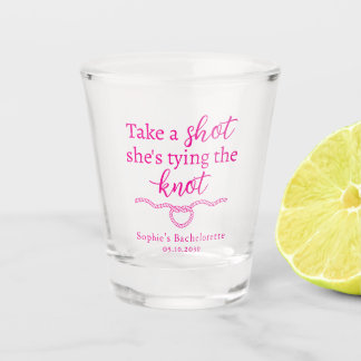 The Knot Wedding Engagement Bachelorette Shot Glass