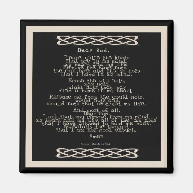 The Knots Prayer Magnet (Front)