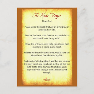 The Knots Prayer Postcard