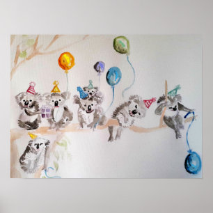 The Koala Bears Birthday Party Childs Poster