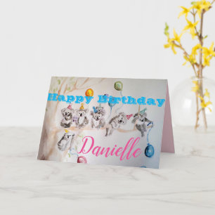 The Koala's Birthday Party Watercolour Childs Card