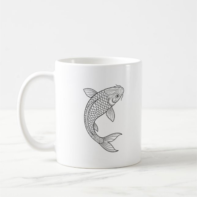 The Koi Blade Coffee Mug (Left)