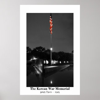 The Korean War Memorial by Janet Davis Poster