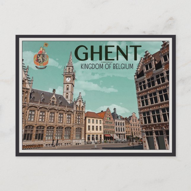 The Korenmarkt - Ghent Postcard (Front)