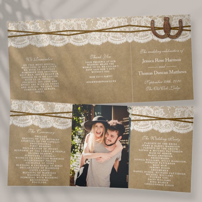 The Kraft, Lace & Horseshoe Collection Tri-Fold Programme (Creator Uploaded)