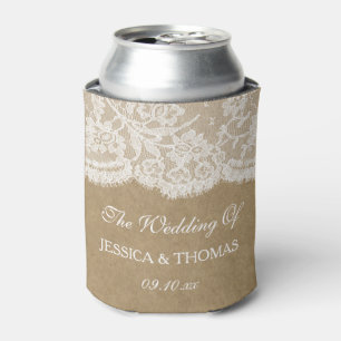 The Kraft & Lace Wedding Collection Can Cooler