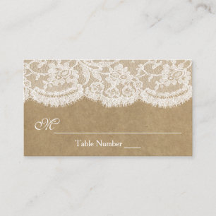 The Kraft & Lace Wedding Collection Escort Cards