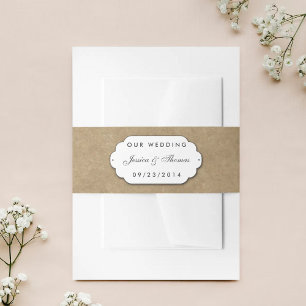 The Kraft & Lace Wedding Collection Invitation Belly Band