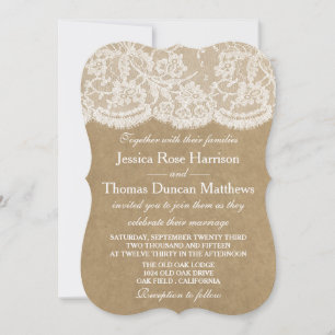 The Kraft & Lace Wedding Collection Invitations