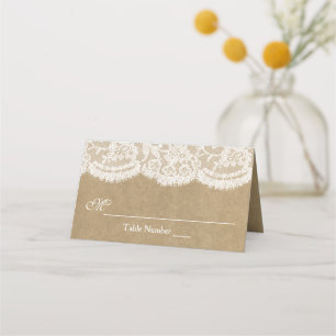 The Kraft & Lace Wedding Collection Place Card