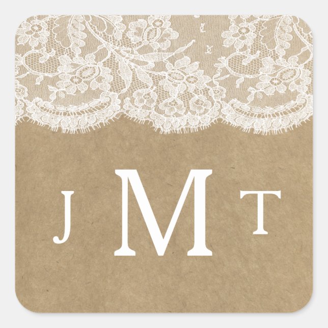 The Kraft & Lace Wedding Collection Seals (Front)