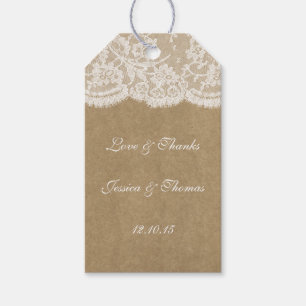 The Kraft & Lace Wedding Collection Tags