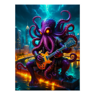 The Kraken Monster Rockstar Poster