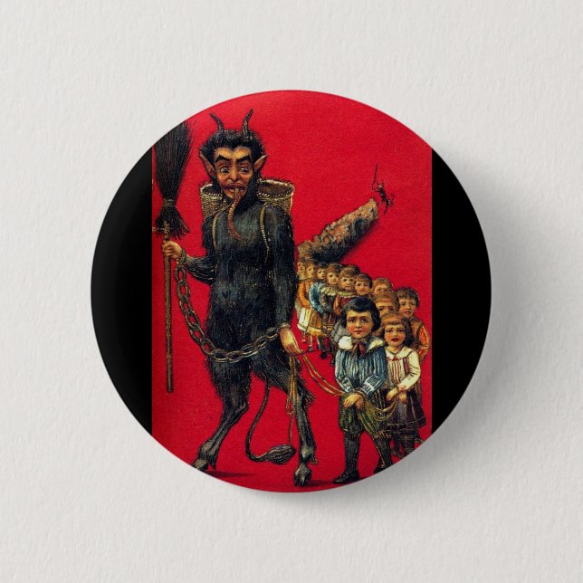 The Krampus 6 Cm Round Badge (Front)