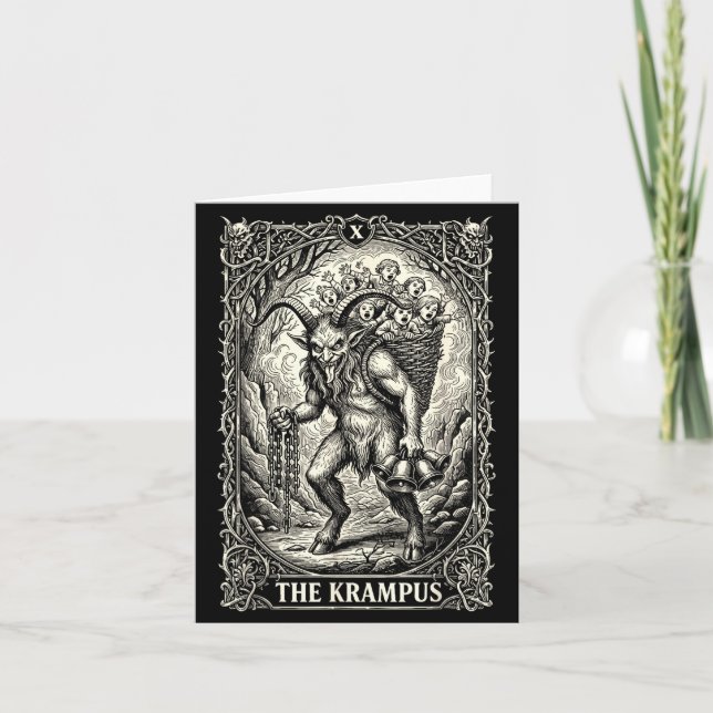 The Krampus Tarot Card Goth Witchy Black Pyjamas C (Front)