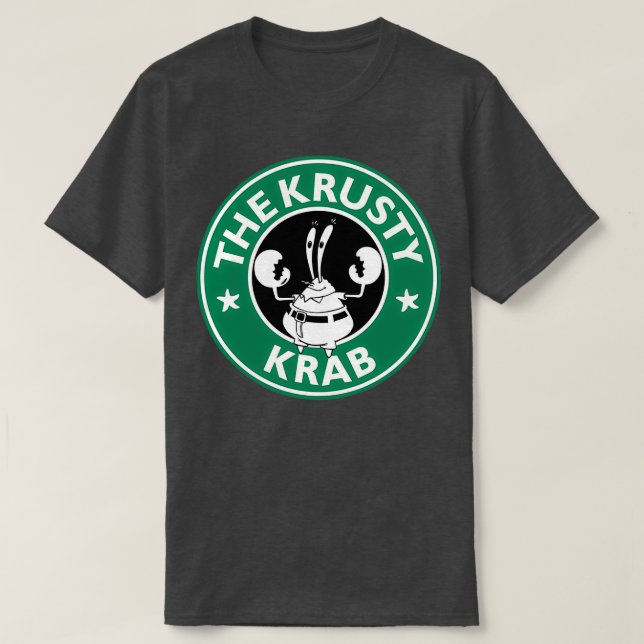 THE KRUSTY KRAB COFFEE PARODY T-Shirt (Design Front)