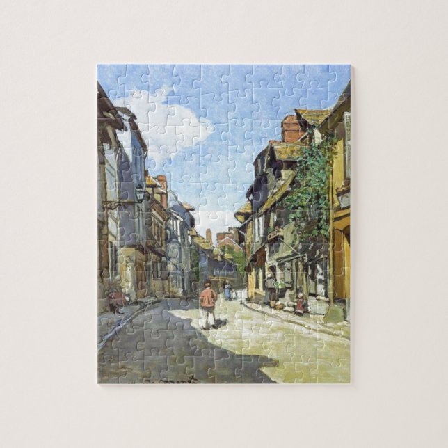 The La Rue Bavolle at Honfleur by Claude Monet Jigsaw Puzzle (Vertical)
