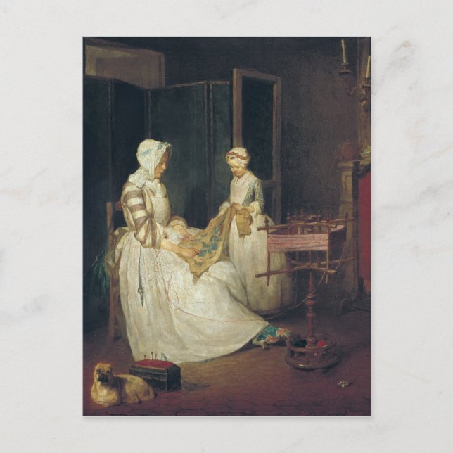 The Laborious Mother, c.1740 Postcard (Front)