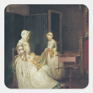 The Laborious Mother, c.1740 Square Sticker