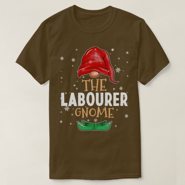 The labourer Gnome Family Matching Christmas Outfi T-Shirt (Design Front)
