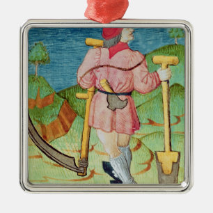 The Labourer Metal Ornament