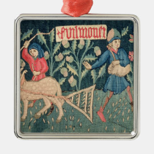 The Labours of the Months, Alsace (tapestry) Vict Metal Ornament