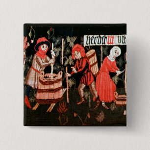 The Labours of the Months, from Alsace 15 Cm Square Badge