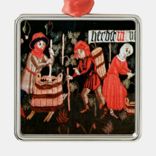 The Labours of the Months, from Alsace Metal Ornament