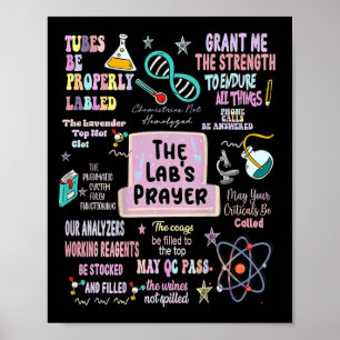 The Labs Prayer Medical Laboratory Scientist Lab Poster