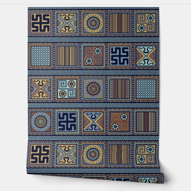 The Labyrinth of Larth: Archaic Etruscan Symbols Wallpaper (Unrolling)