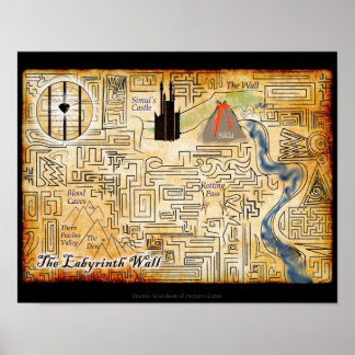 The Labyrinth Wall 14x11 Map Print