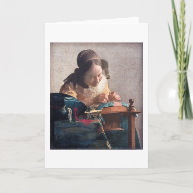 The Lacemaker, Johannes Vermeer, 1669-1670 Card (Front)