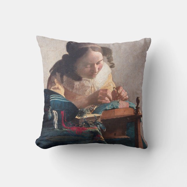 The Lacemaker, Johannes Vermeer, 1669-1670 Cushion (Front)