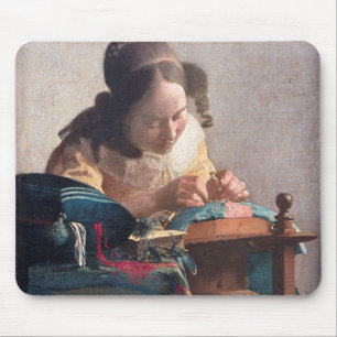 The Lacemaker, Johannes Vermeer, 1669-1670 Mouse Pad