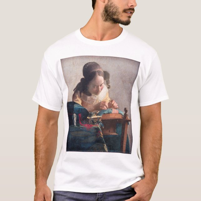 The Lacemaker, Johannes Vermeer, 1669-1670 T-Shirt (Front)