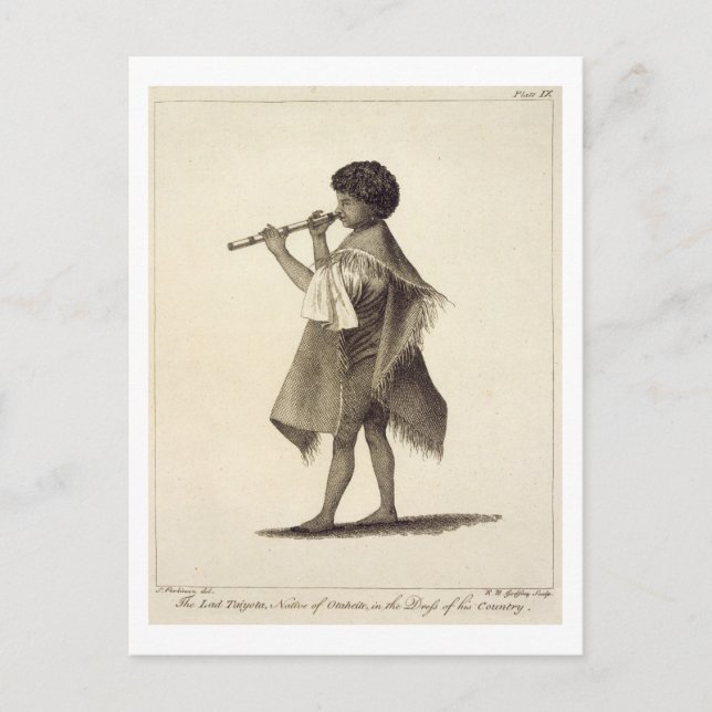 The Lad Taiyota, Native of Otaheite, in the Dress Postcard (Front)