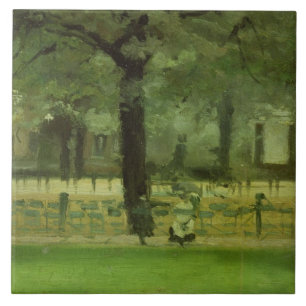 The Ladie's Mile, Kensington Gardens (oil on panel Ceramic Tile