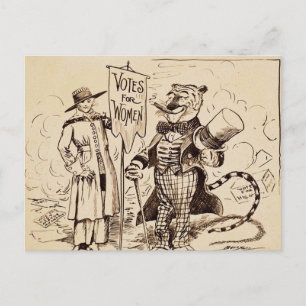 The Lady and the Tiger by Clifford K. Berryman Postcard