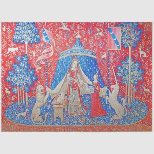 The Lady and the Unicorn / A Mon Seul Desir Tissue Paper (Front)