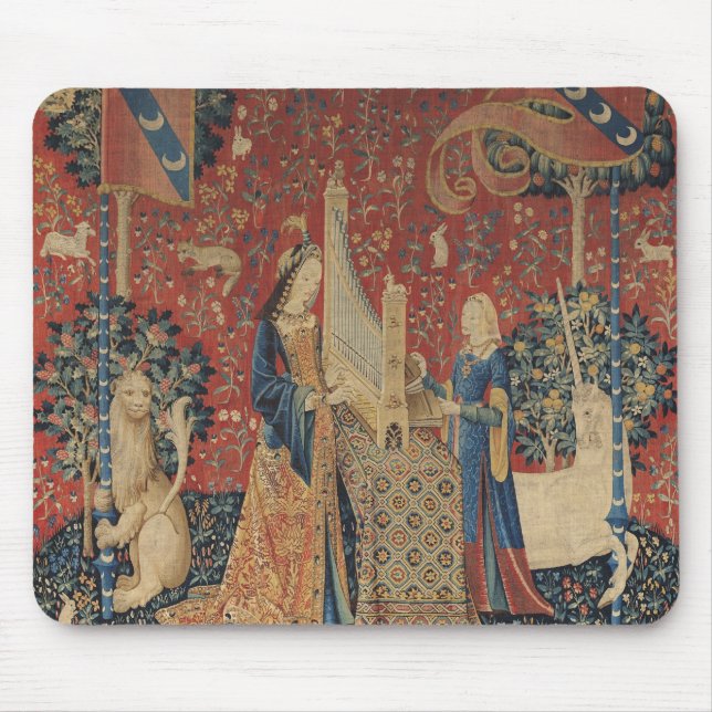 The Lady and the Unicorn: 'Hearing' Mouse Pad (Front)