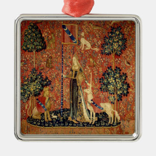 The Lady and the Unicorn Metal Ornament