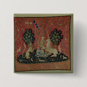 The Lady and the Unicorn: 'Sight' 15 Cm Square Badge